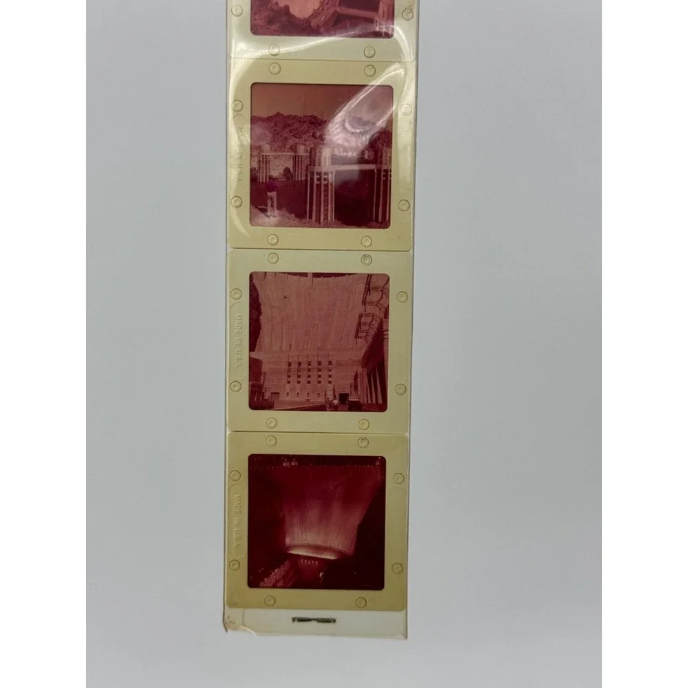 Vintage GAF Pana-vue Souvenir Travel Slides Hoover‎ Dam Nevada-Arizona New